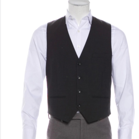 New Theory Black Vest Garris New Taylor Dinner Engagement Wedding Party elegant - Picture 4 of 11